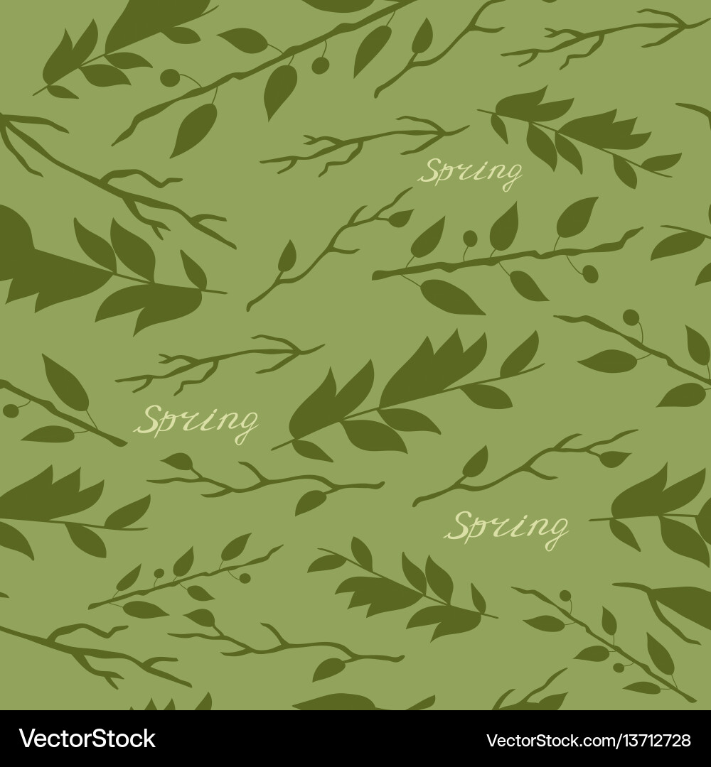 Pattern with image of leaves vector image