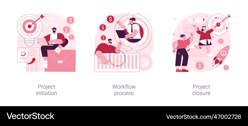 Project implementation abstract concept Project implementation abstract concept vector image