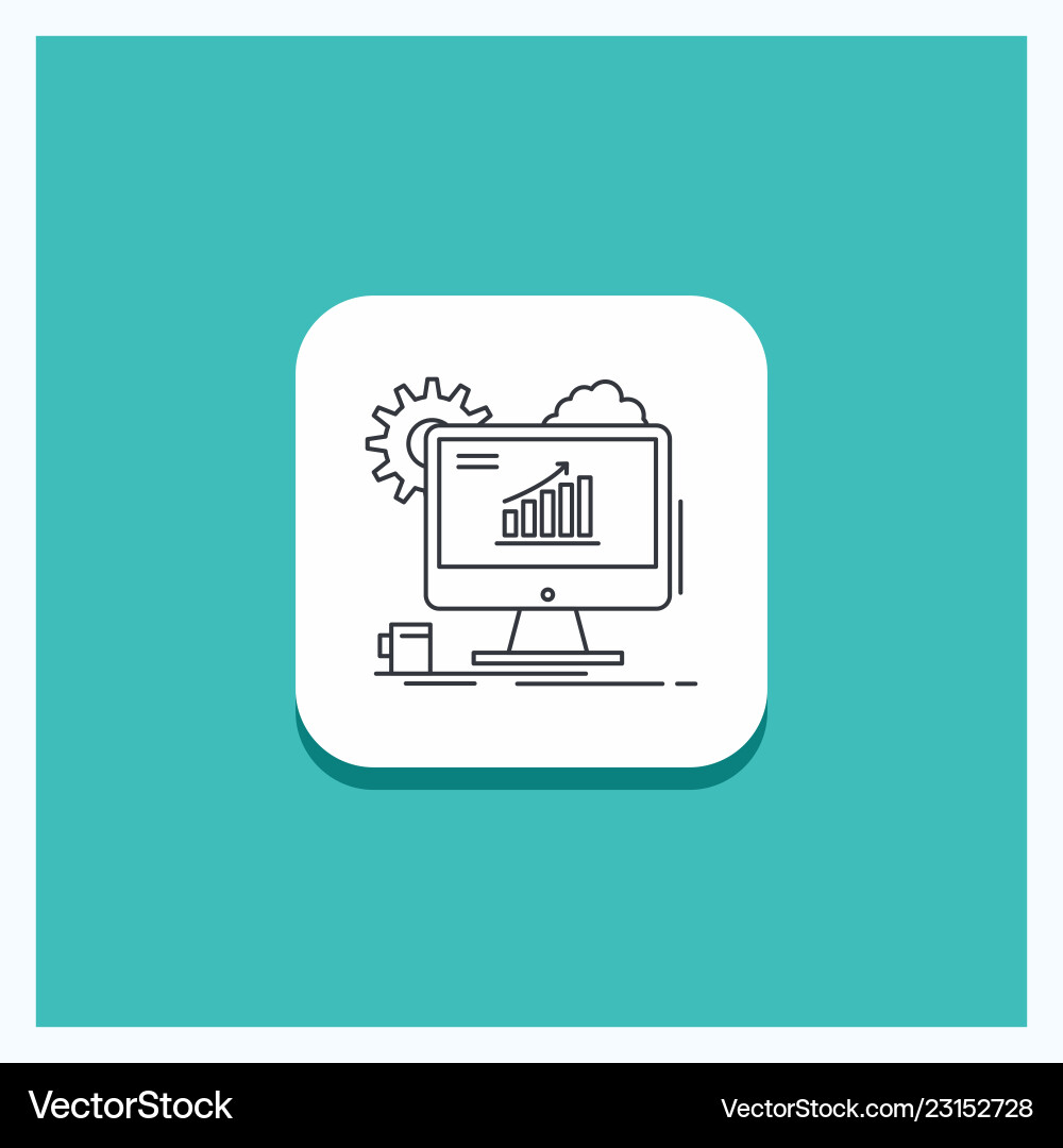 Round button for analytics chart seo web setting Round button for analytics chart seo web setting vector image