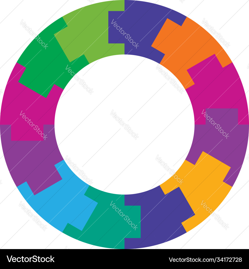 Segmented circles from 2 to 20 parts circular Segmented circles from 2 to 20 parts circular Vector Image