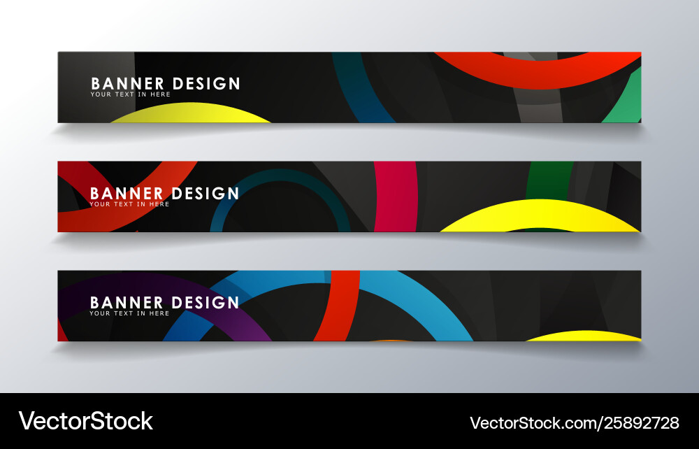 Set rectangular banner with a circle background Set rectangular banner with a circle background vector image