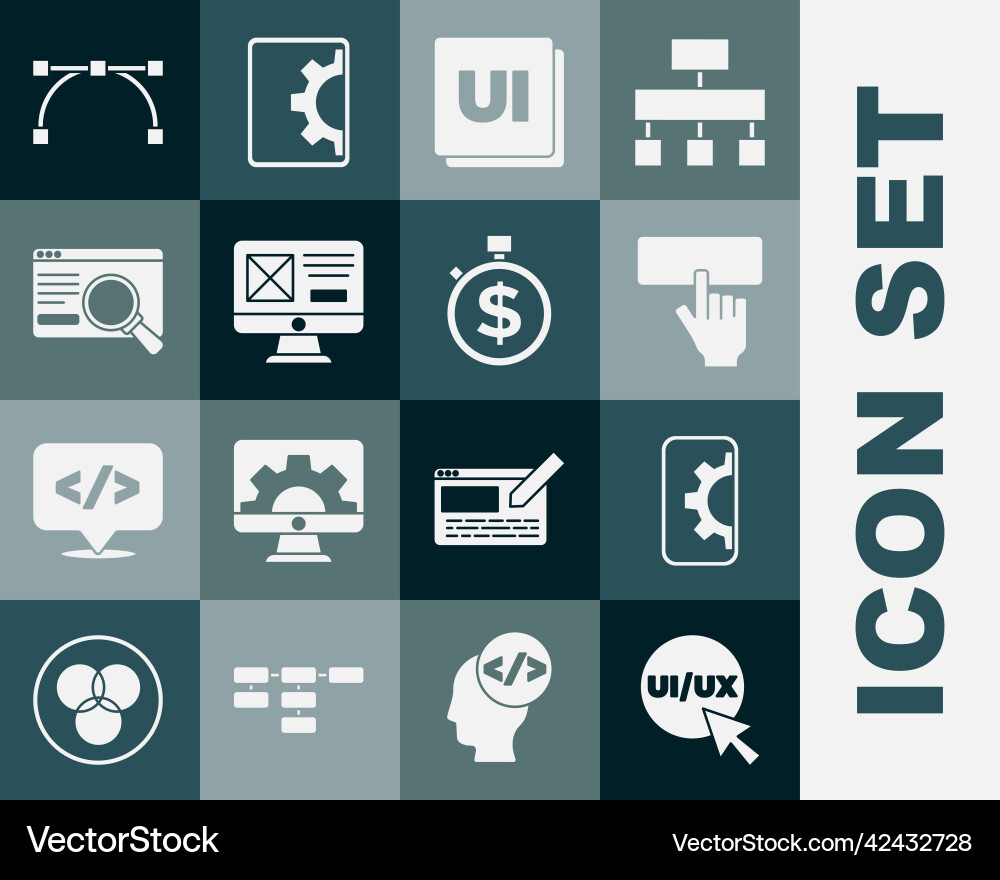 Set ui or ux design web development keyboard Set ui or ux design web development keyboard vector image