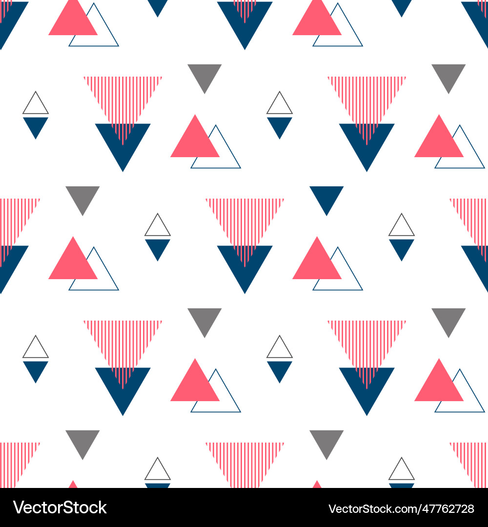 Triangle seamless pattern geometric Triangle seamless pattern geometric vector image