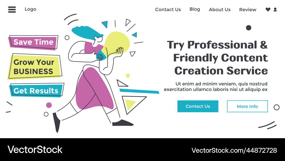 Try professional friendly content creation service Try professional friendly content creation service vector image