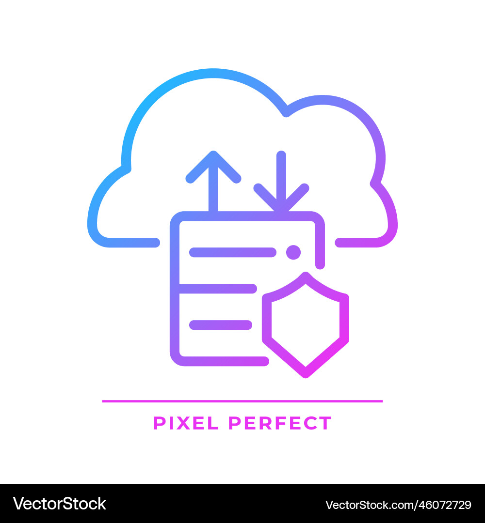 Data migration to cloud pixel perfect gradient Data migration to cloud pixel perfect gradient vector image
