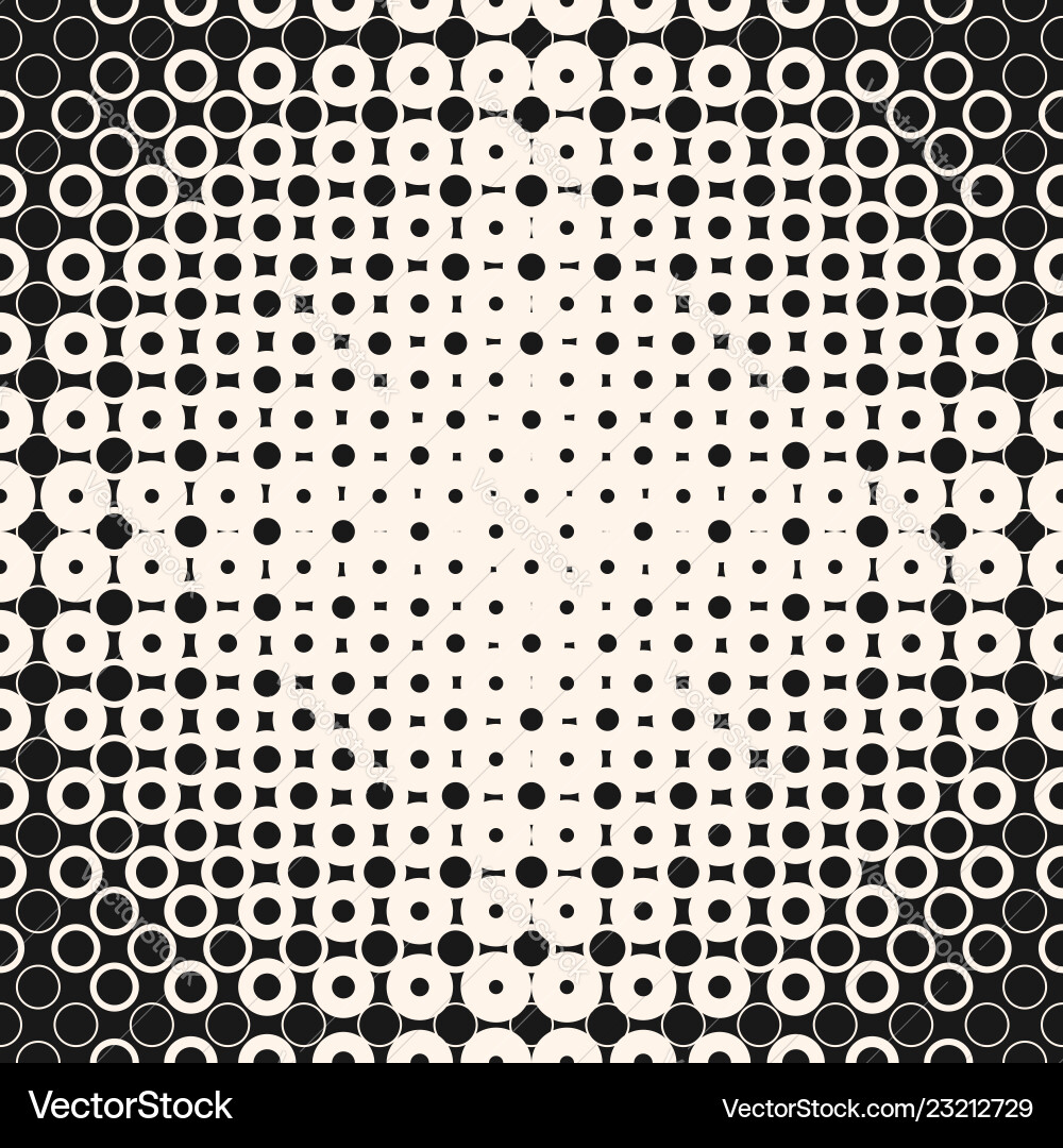 Halftone seamless pattern with circles squares Halftone seamless pattern with circles squares vector image