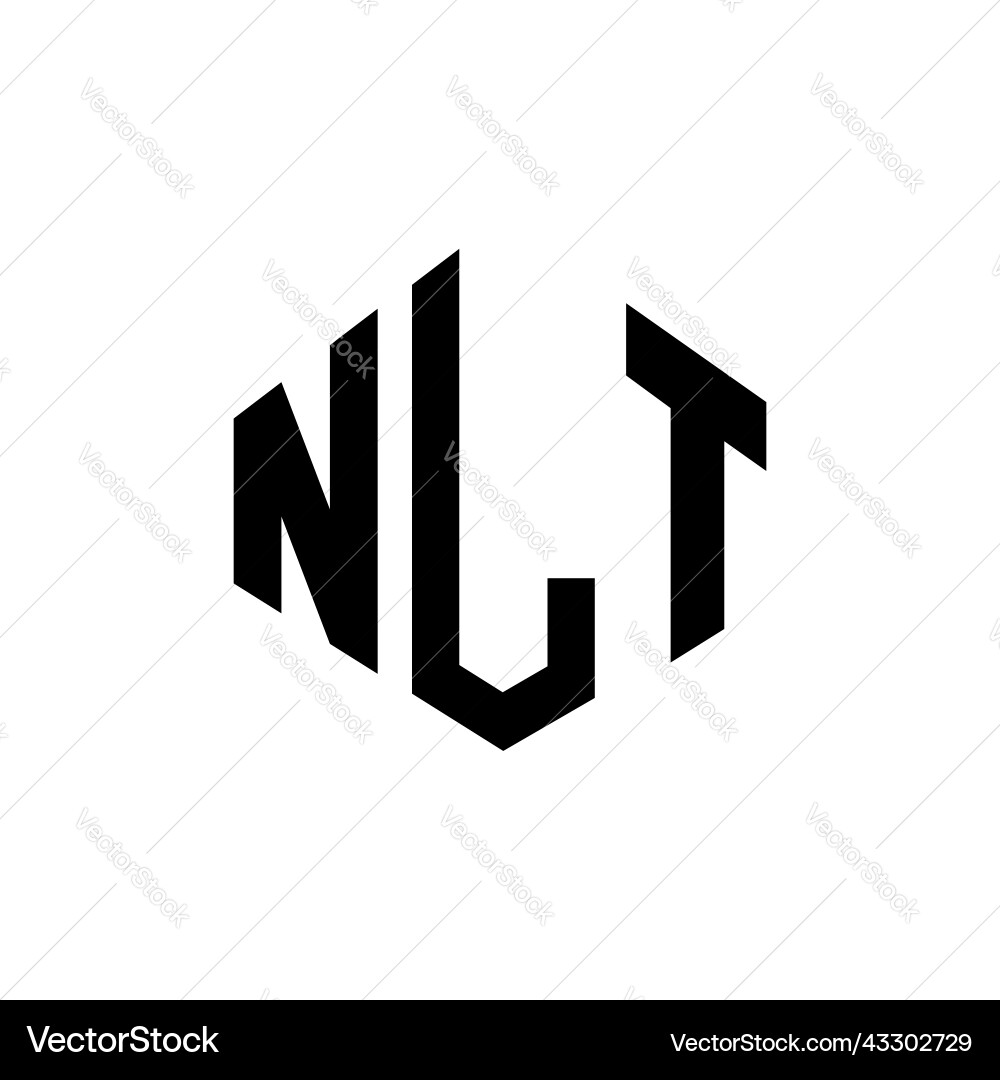 Nlt letter logo design with polygon shape Vector Image
