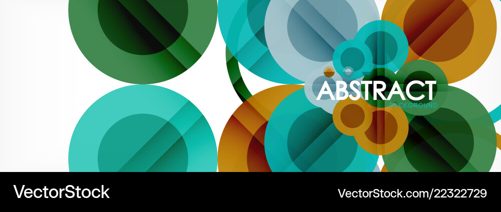 Overlapping circles design background – Royalty-Free Vector | VectorStock