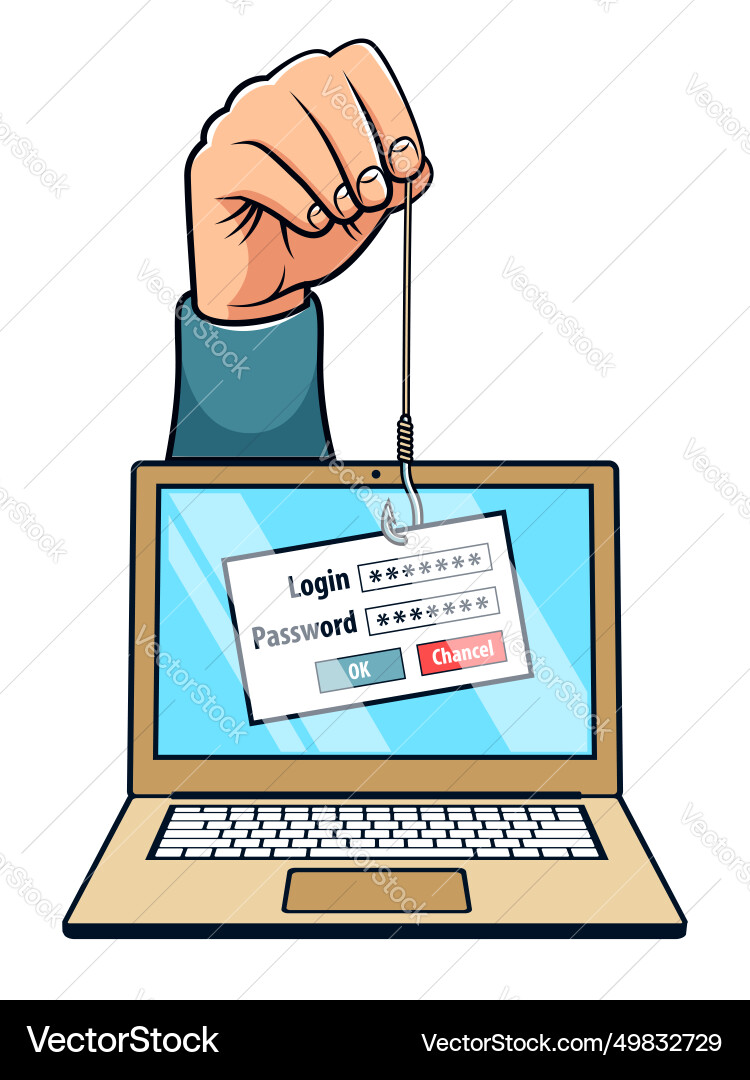 Phishing - hacker technique Phishing - hacker technique vector image
