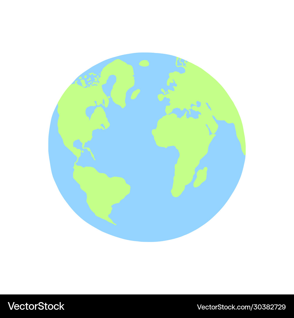 Planet earth hand drawing in flat trendy style Planet earth hand drawing in flat trendy style vector image
