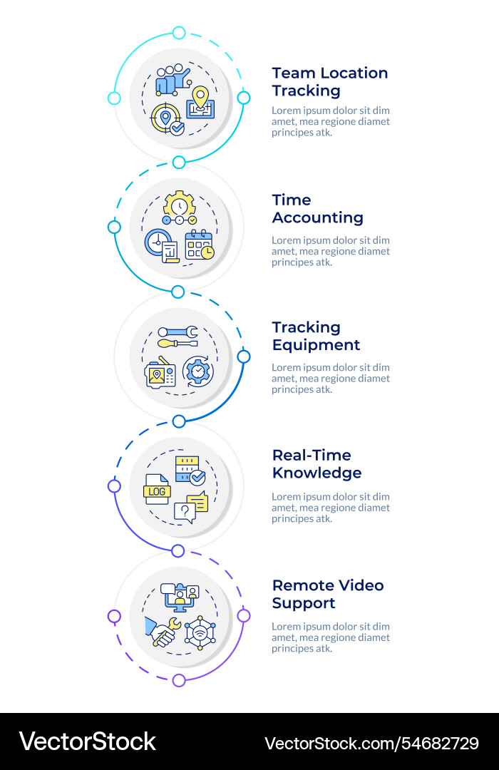Real-time tracking and monitoring infographic Real-time tracking and monitoring infographic vector image
