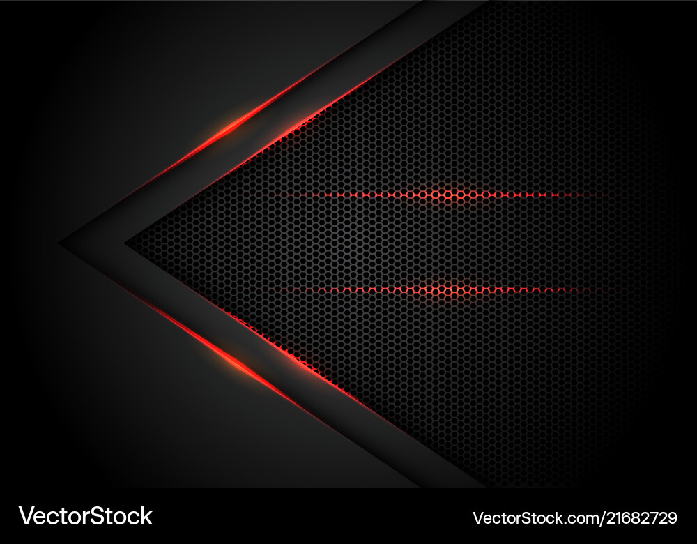 Red Light Arrow Mesh Background Vector Image