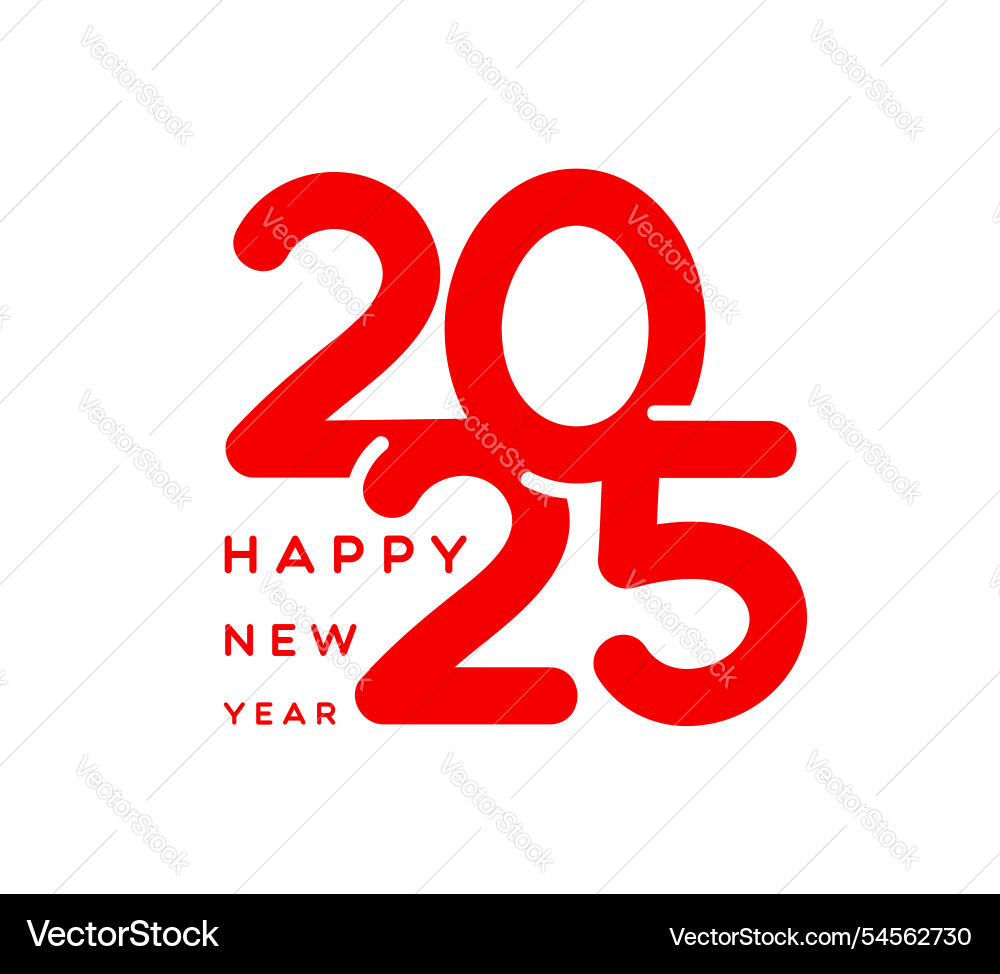 2025 new year calendar number and holiday greeting 2025 new year calendar number and holiday greeting vector image