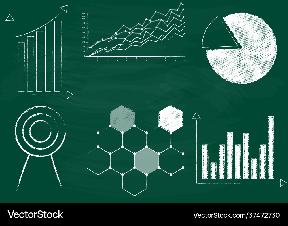 A chart graphical representation for data A chart graphical representation for data vector image