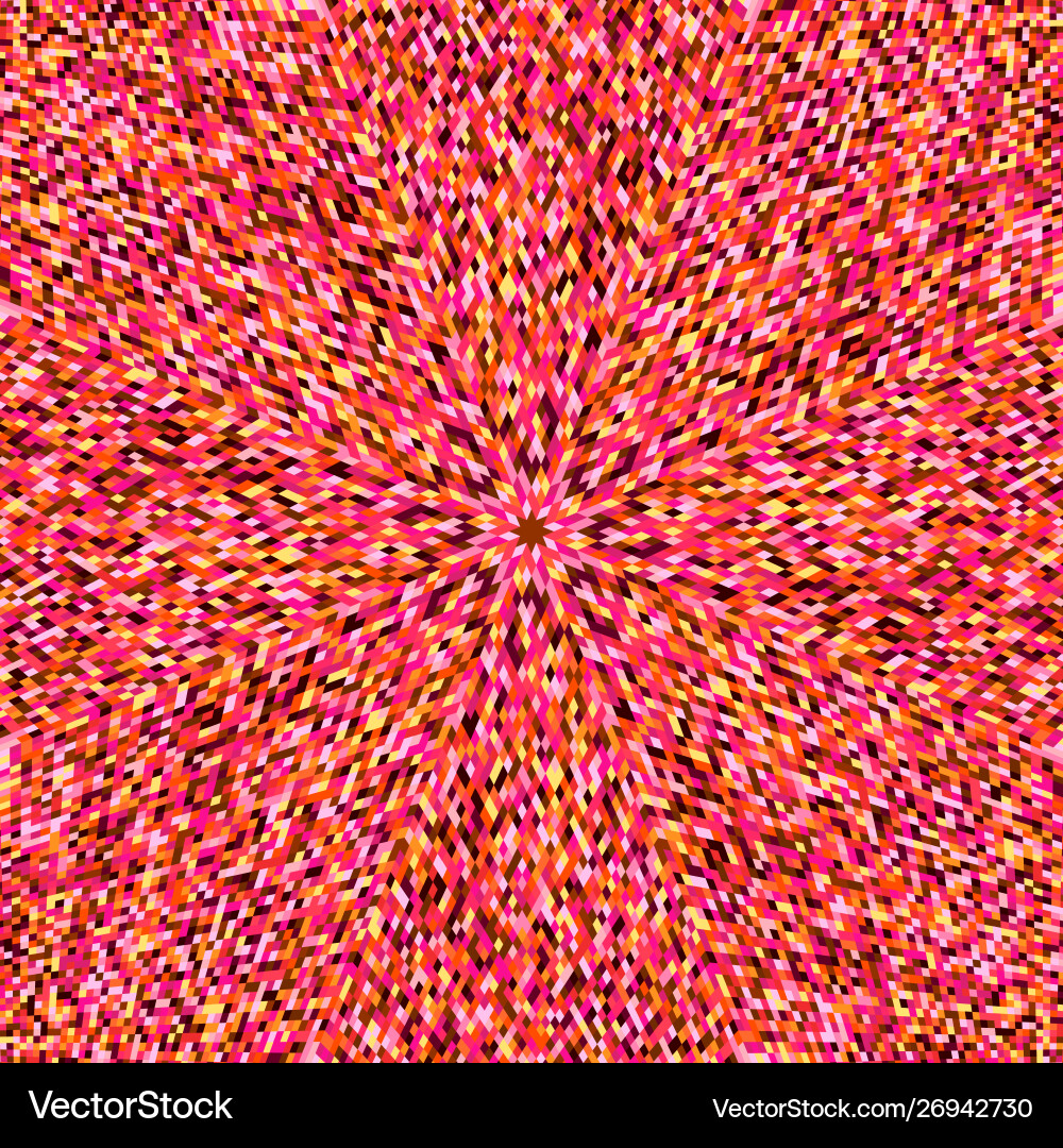Abstract colorful dynamic circular burst mosaic vector image