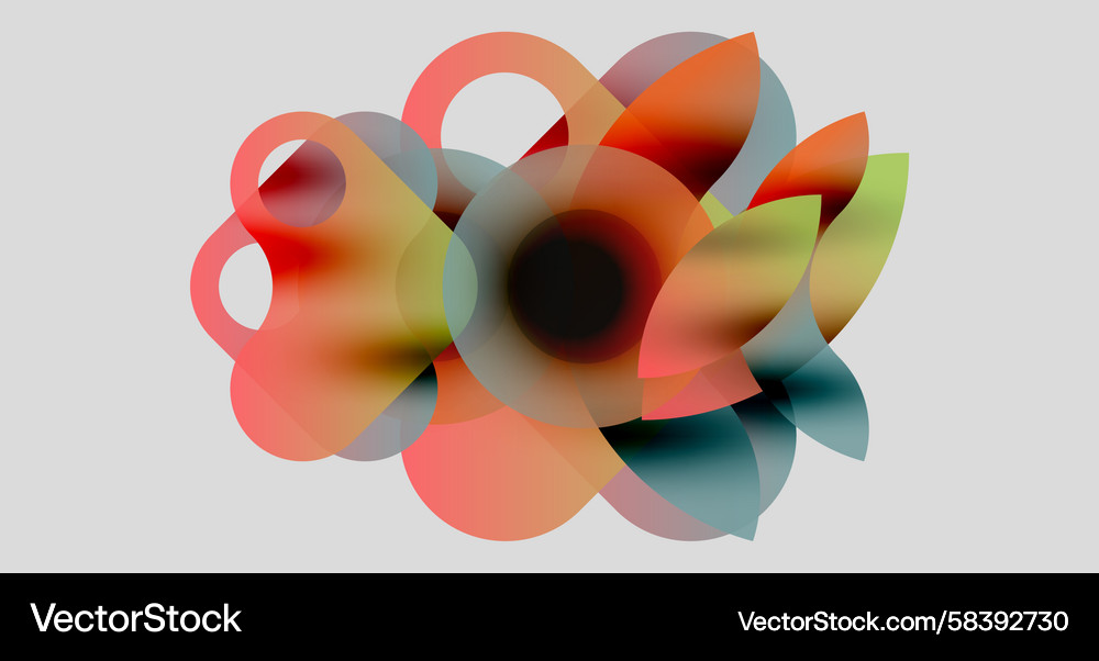 Abstract composition overlapping translucent Abstract composition overlapping translucent Vector Image