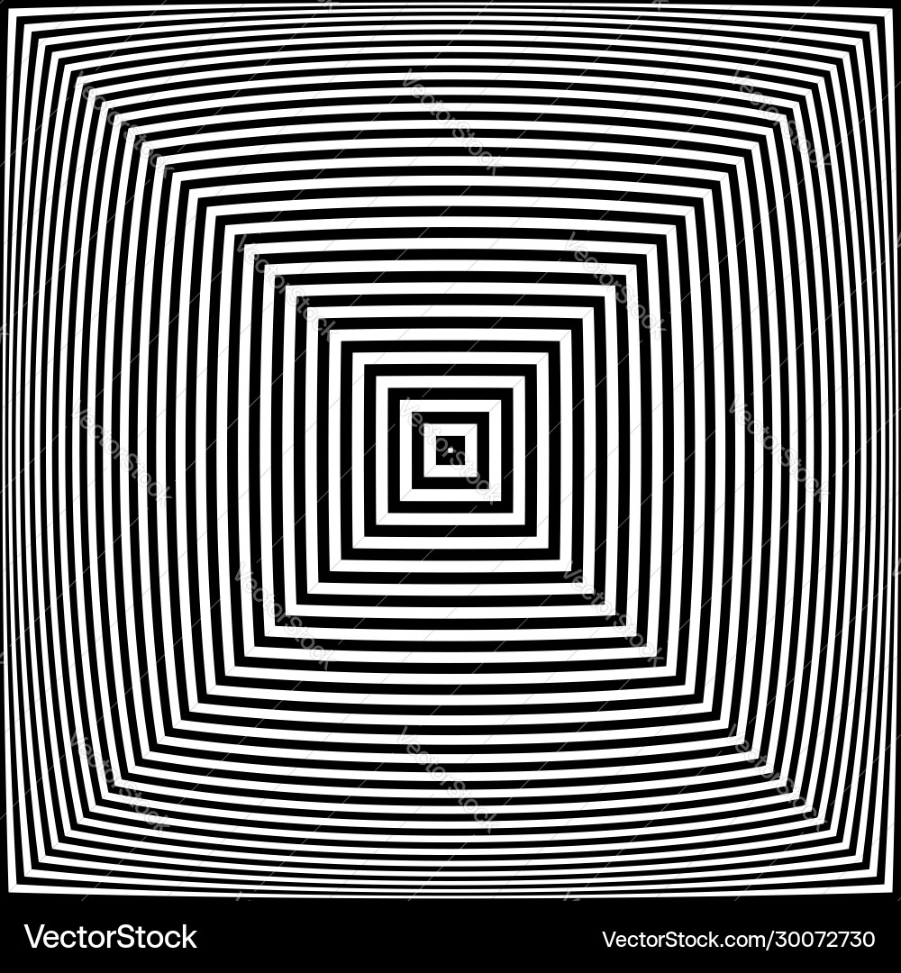 Abstract design in convex square shape vector image