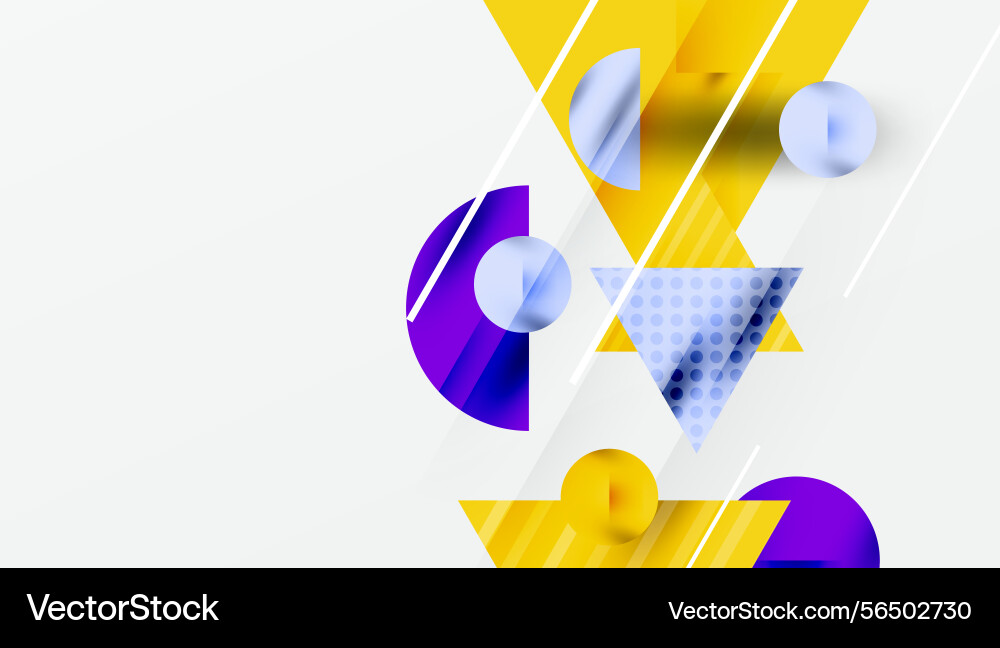 Abstract geometric shapes overlap creating Vector Image