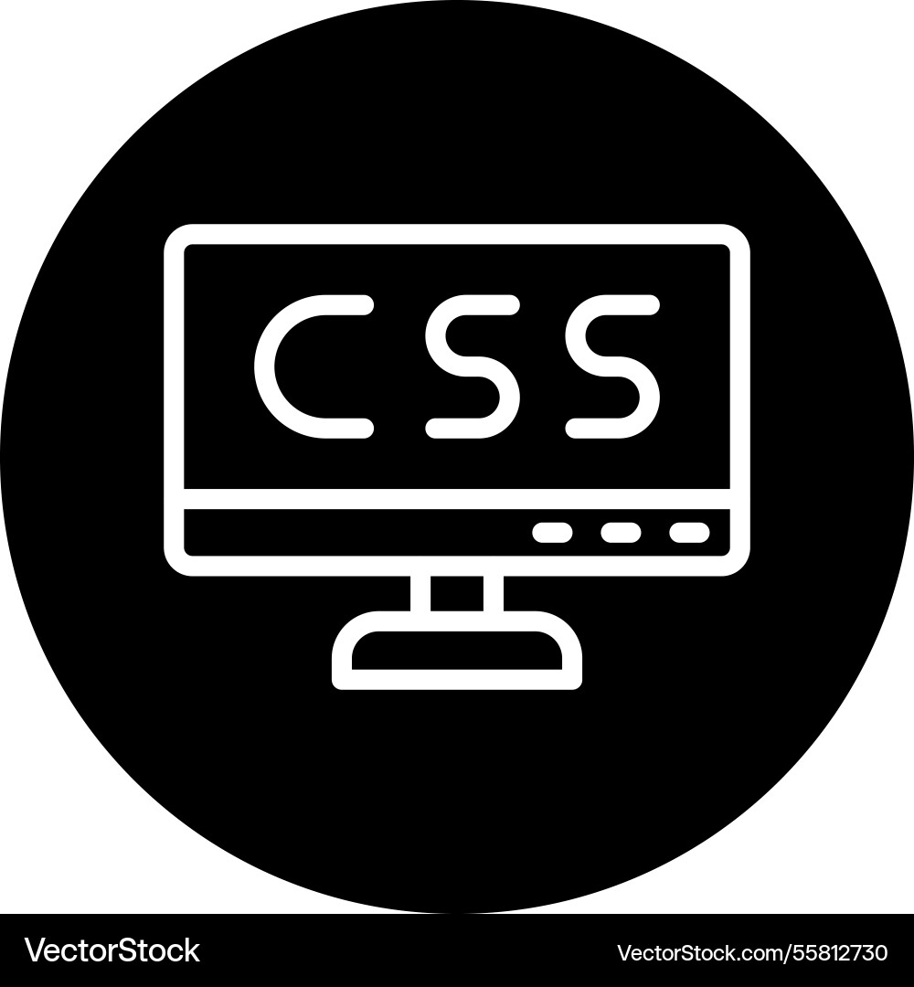 Css icon design vector image