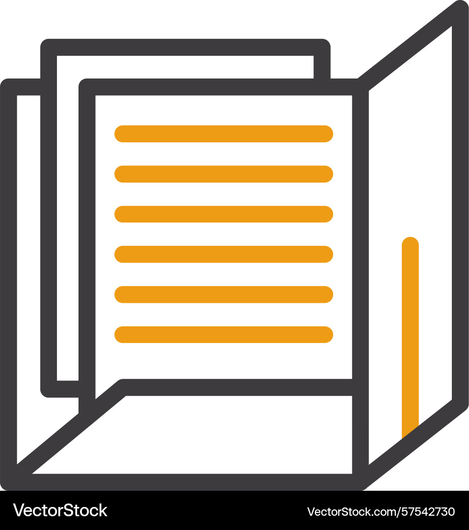 Document folder two color icon Vector Image