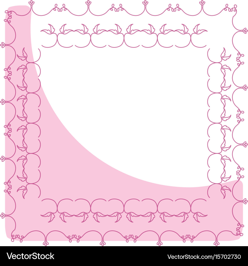 Elegant victorian with square shape frame vector image