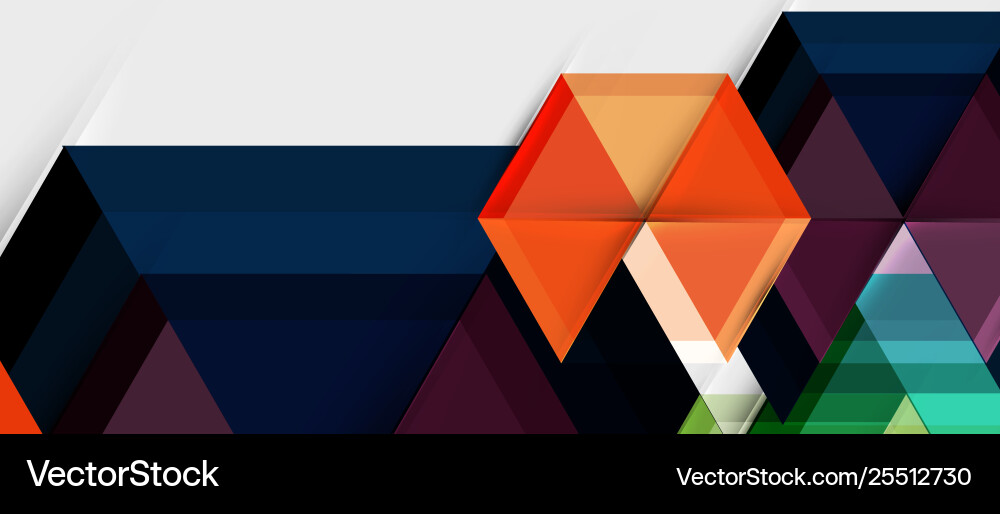 Geometric triangle and hexagon abstract background Vector Image