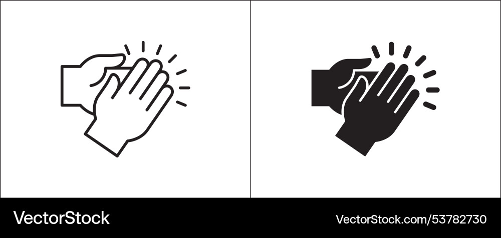 Hand clapping icon symbol applaud Vector Image