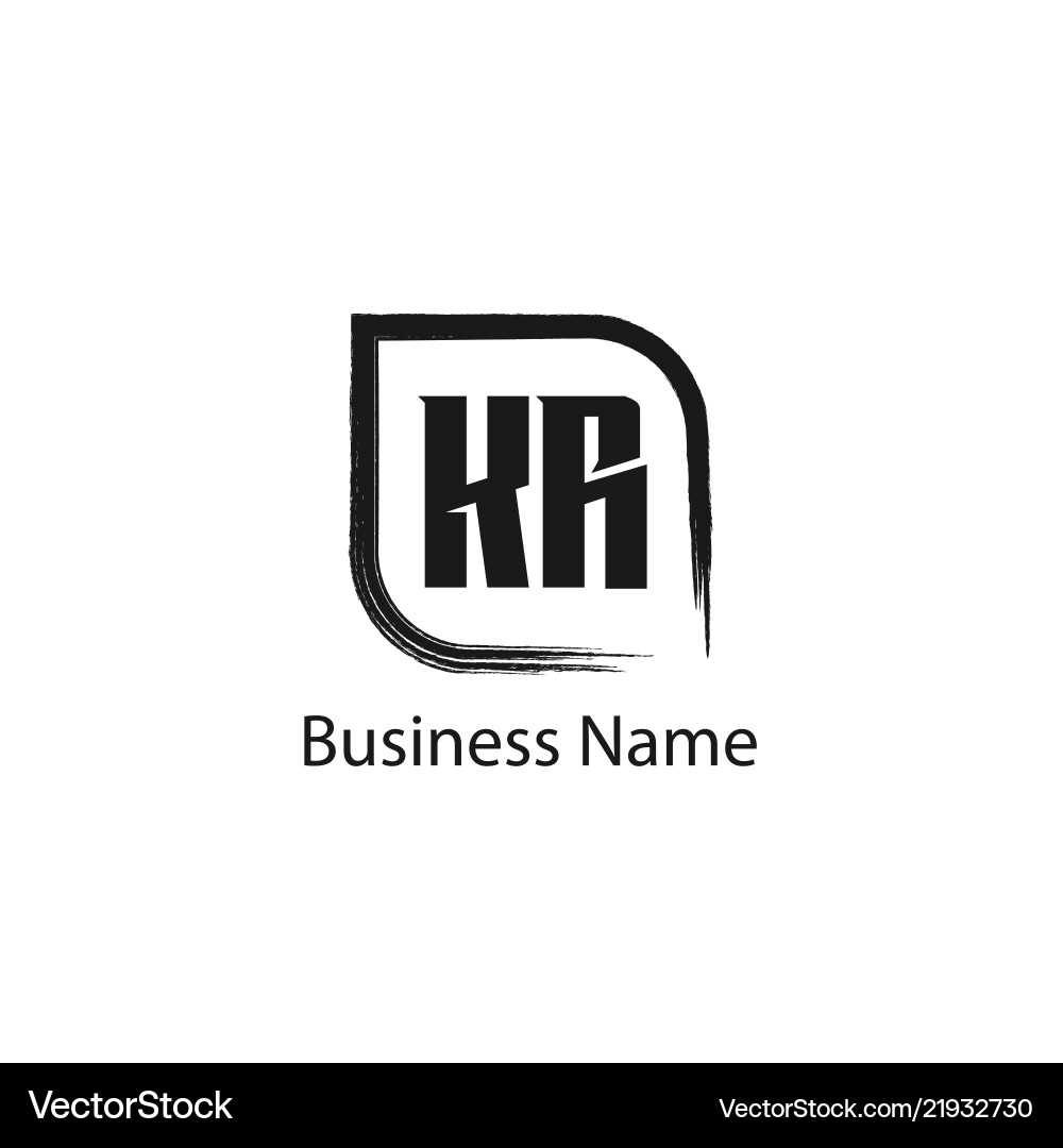 Initial letter kr logo template design Initial letter kr logo template design vector image