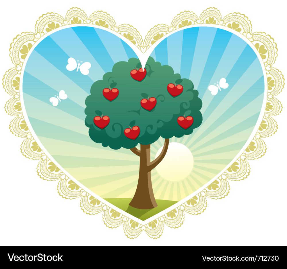 Love tree Royalty Free Vector Image - VectorStock