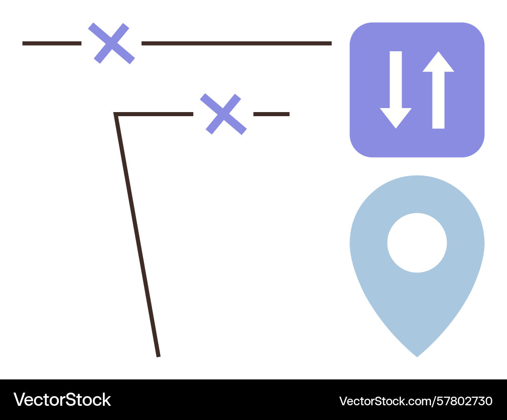 Navigation concept with location pin map markers vector image