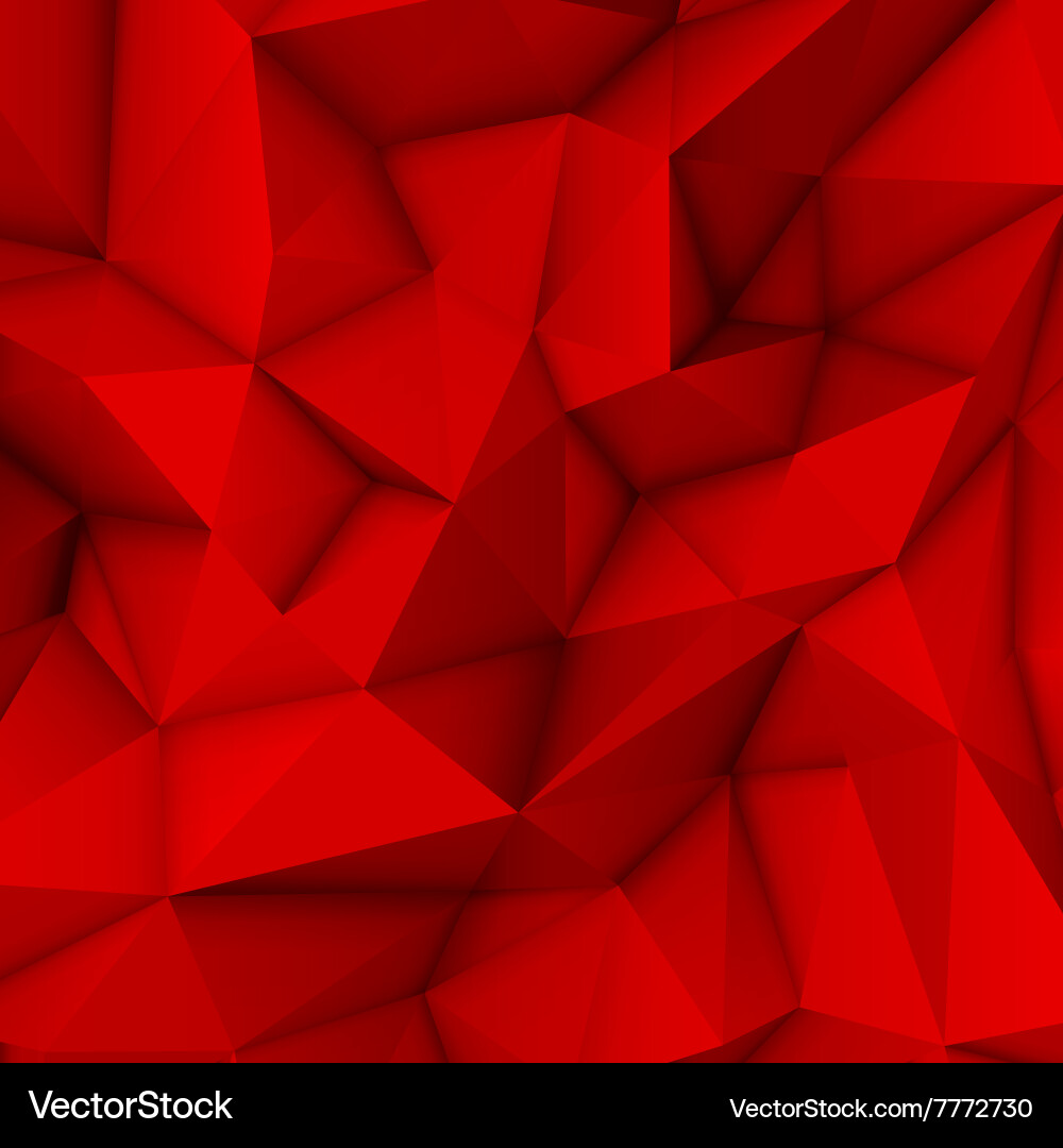 Red abstract polygonal background Royalty Free Vector Image