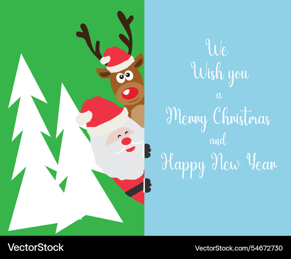 Santa and rudolf Santa and rudolf vector image