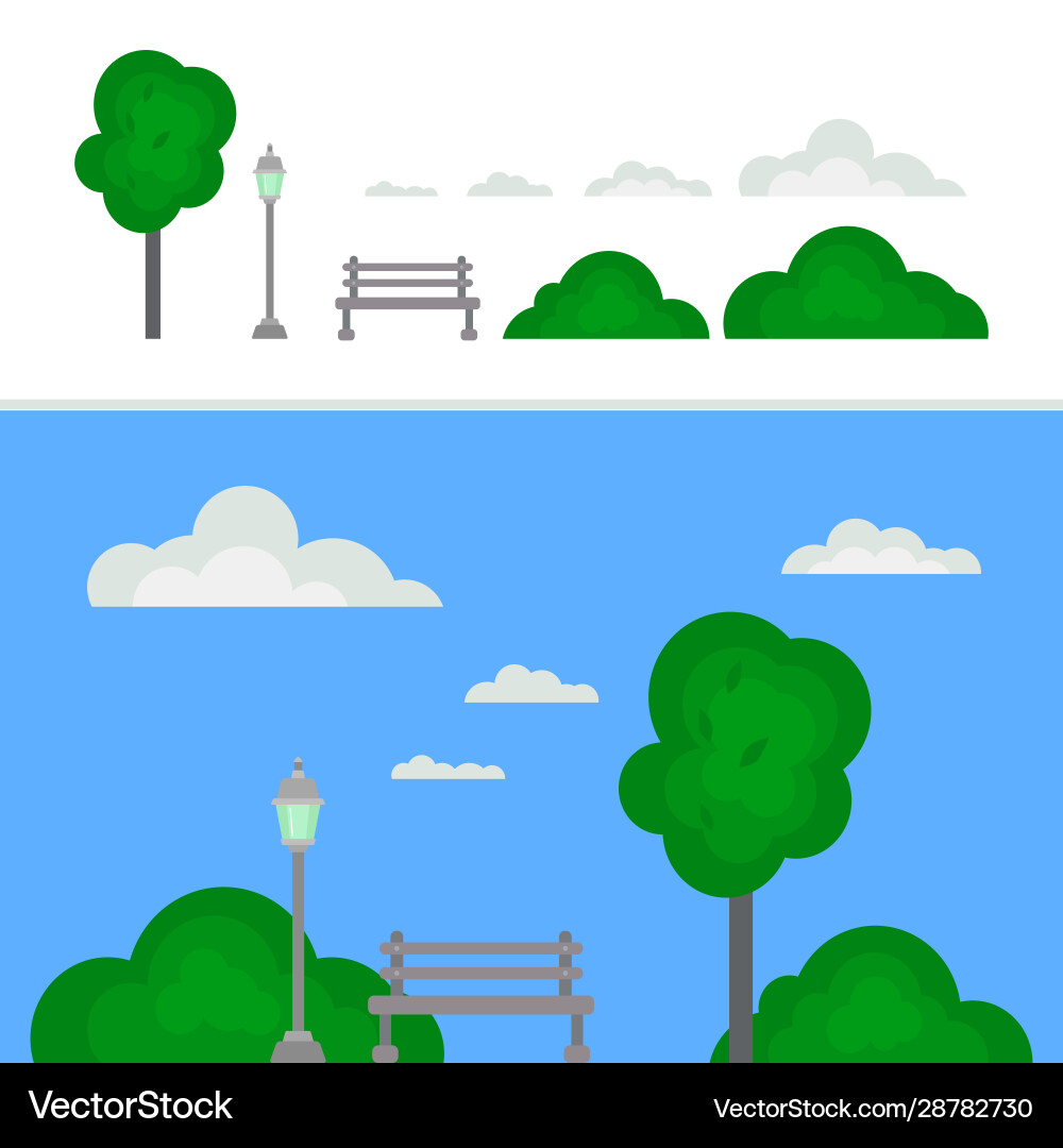 Simple set with elements for forming vector image