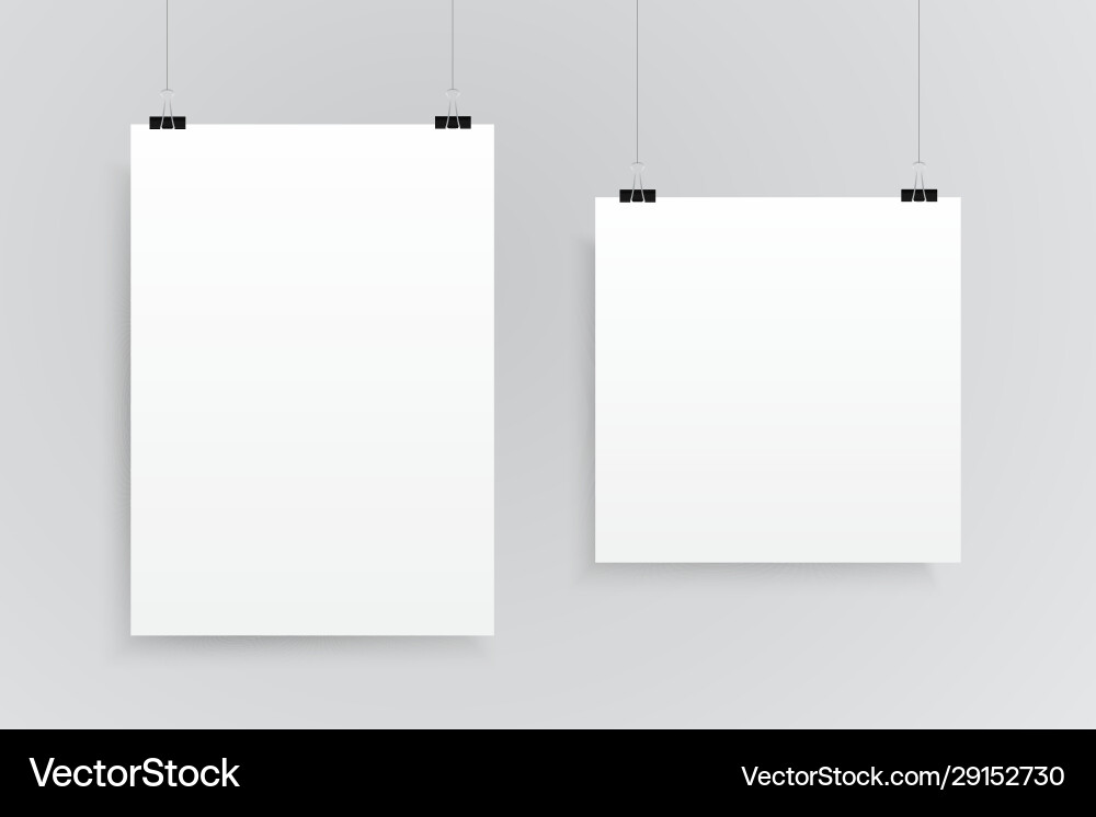 Square and rectangle format paper sheet Vector Image