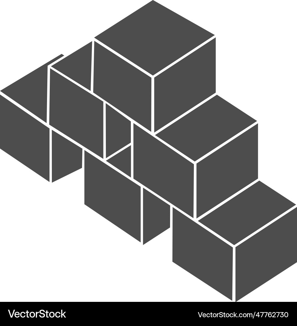 Stacked blocks box icon Stacked blocks box icon vector image