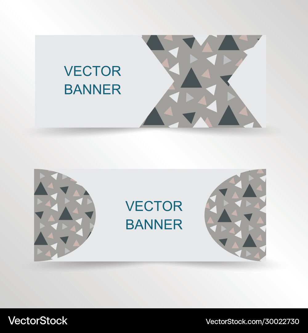 Website headers with geometricaly shaped pattern Website headers with geometricaly shaped pattern vector image