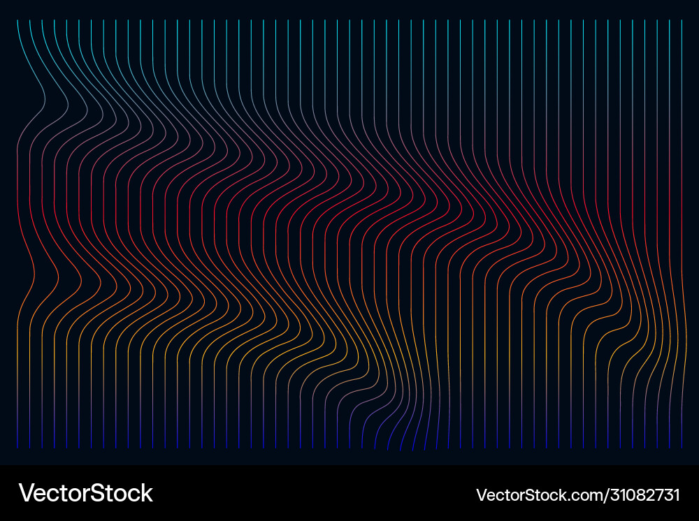 Abstract color line future science tech wavy Abstract color line future science tech wavy vector image