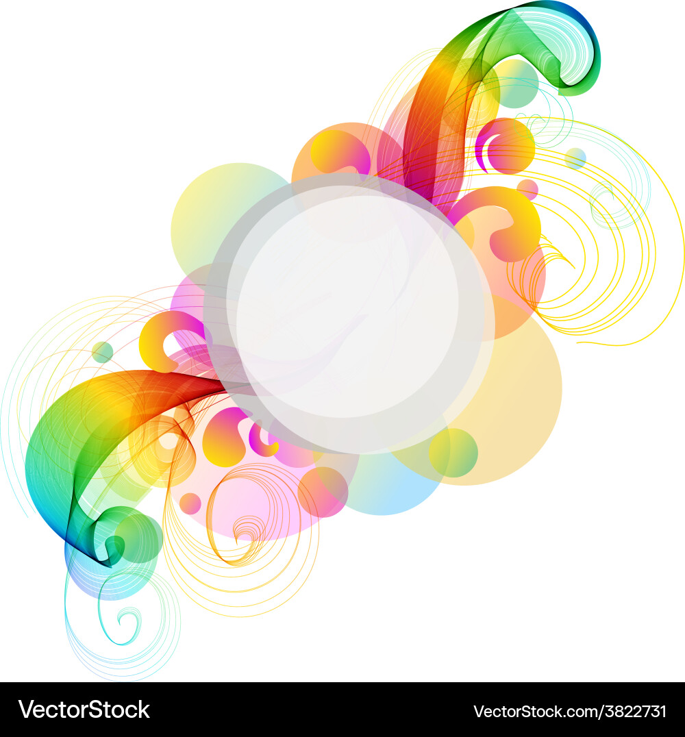 Abstract colorful background with wave Vector Image