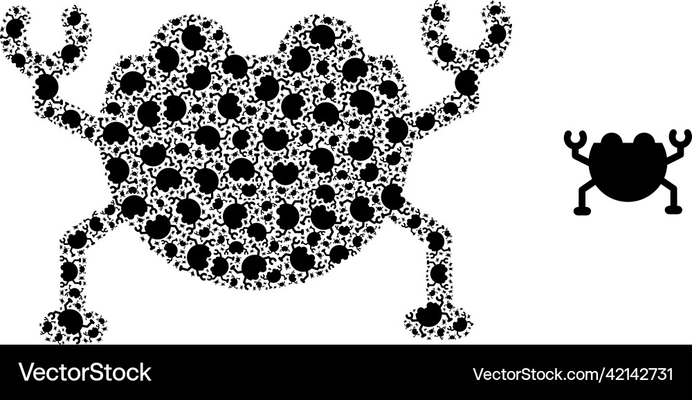 Artificial nanobot recursion composition vector image
