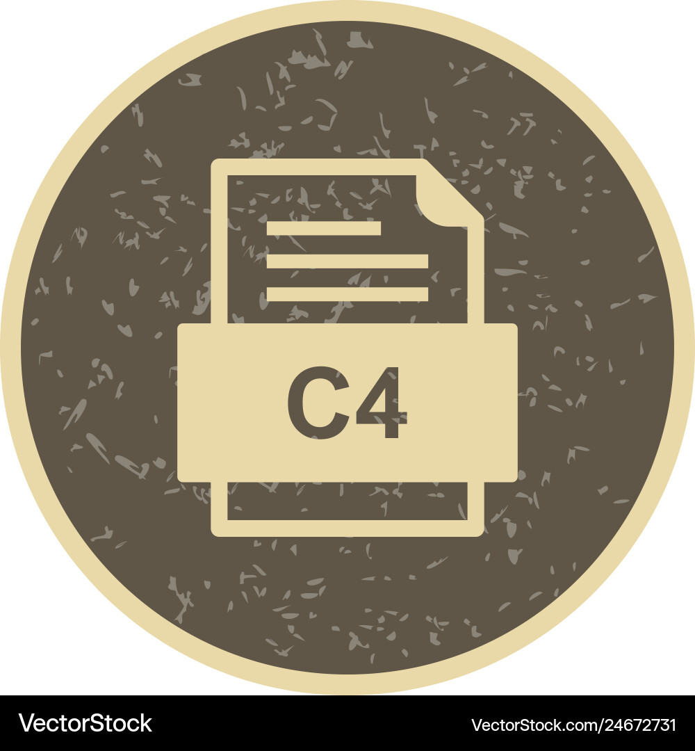 C4 file document icon Vector Image