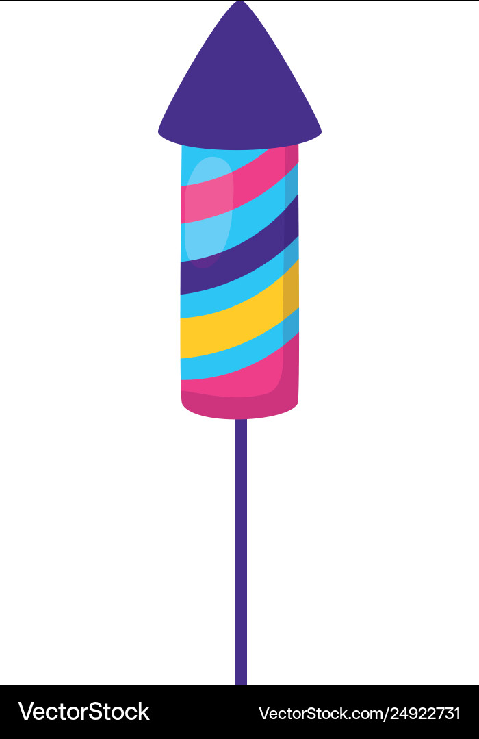Carnival rocket fireworks Carnival rocket fireworks vector image