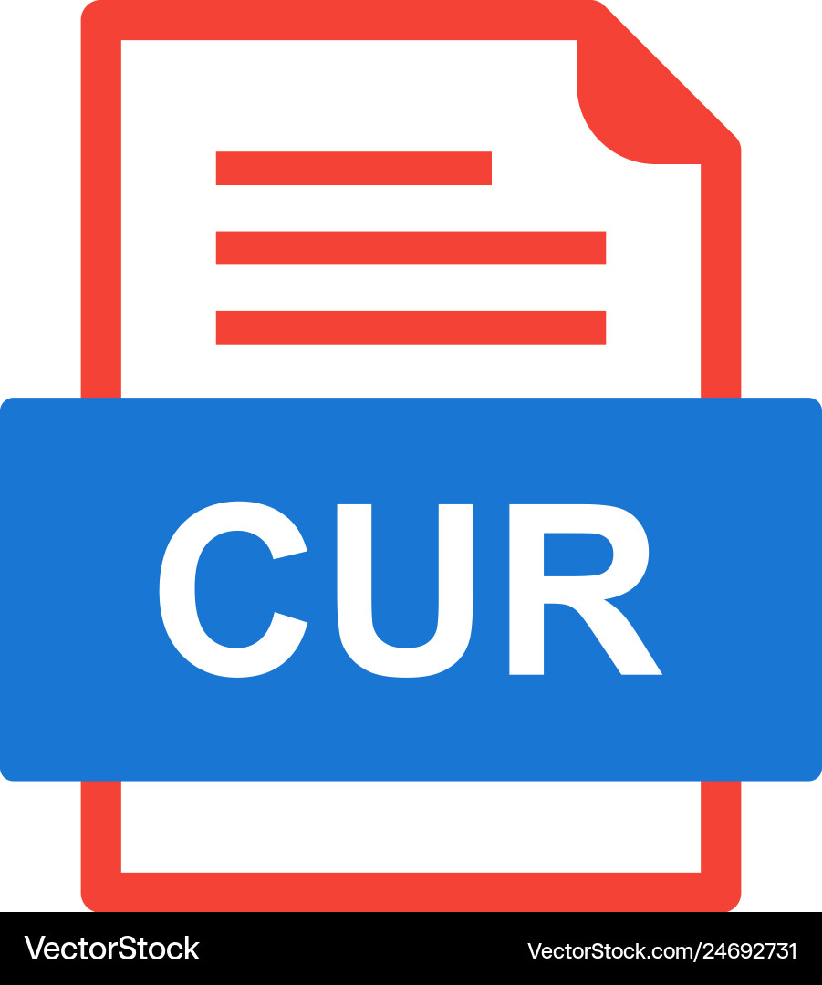 Cur file document icon vector image
