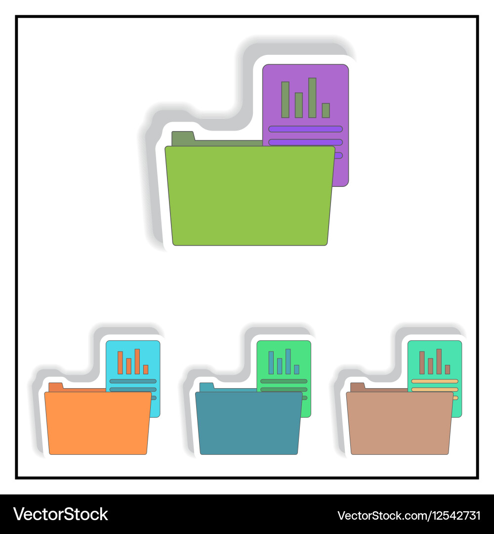 Folder with report collection vector image