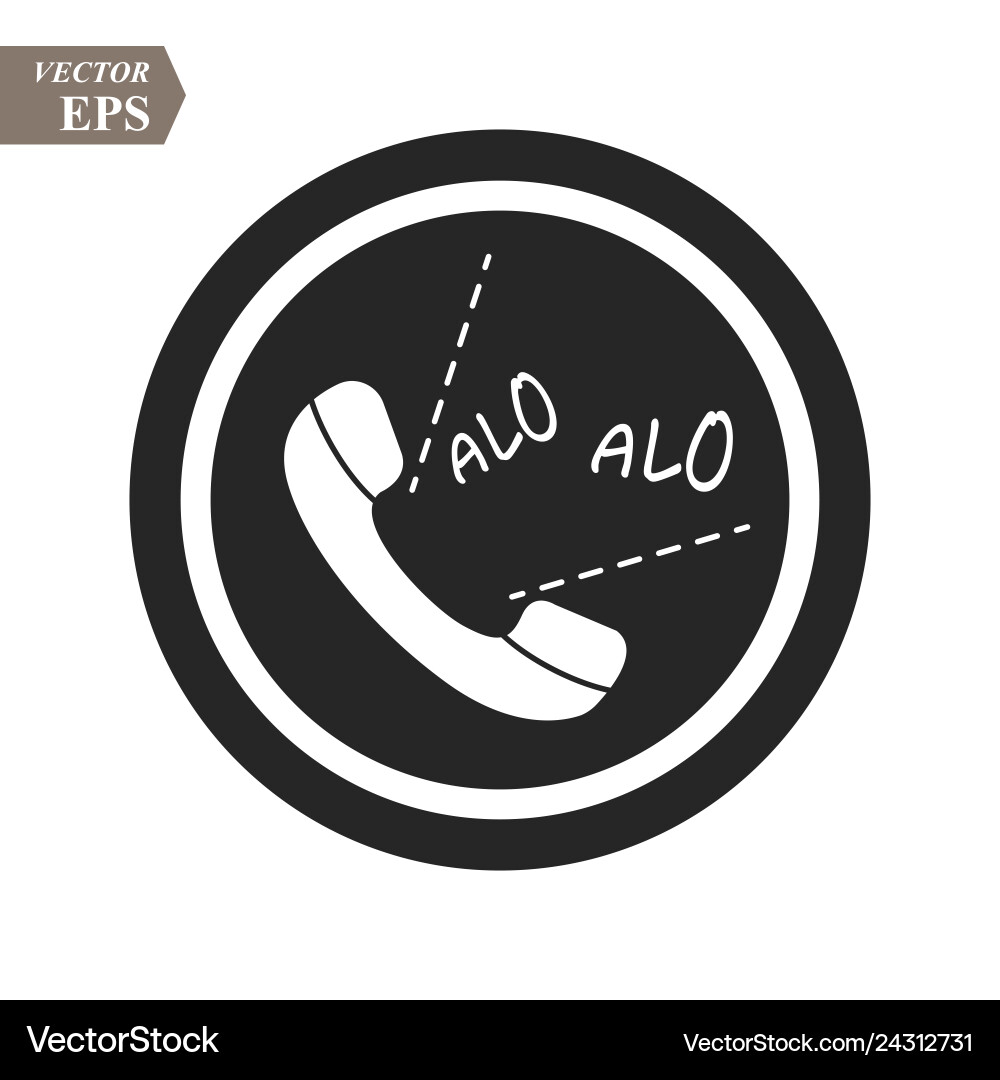 Phone alo icon in trendy flat style isolated Phone alo icon in trendy flat style isolated vector image