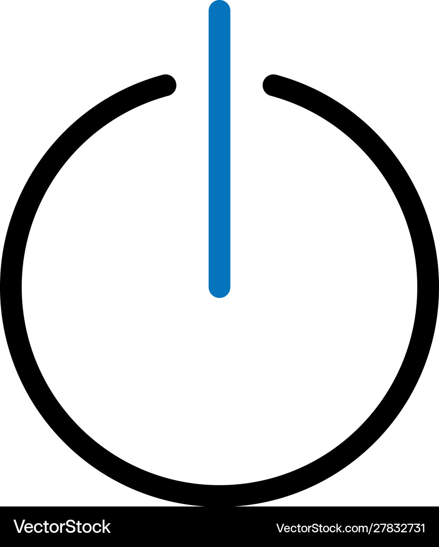 Power off button icon with white background vector image