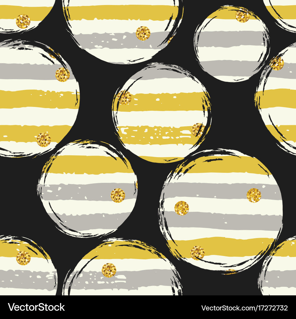 Abstract geometric seamless pattern with circles vector image
