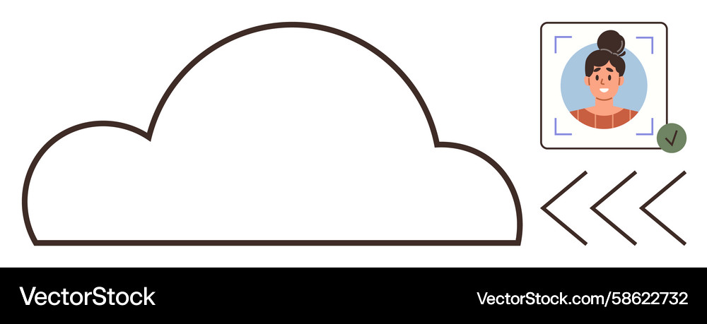 Cloud Upload with User Data Vector Image