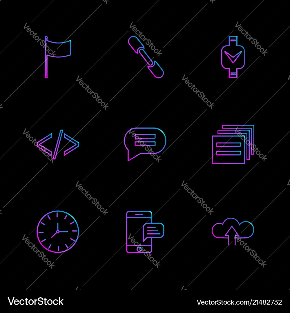 Code message watch seo technology internet vector image