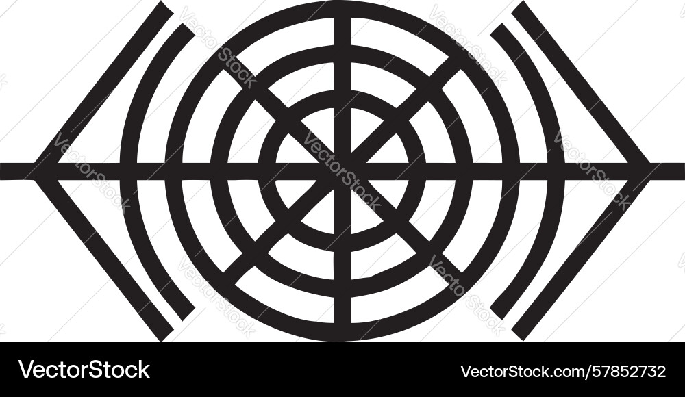 Concentric square target precise focus Vector Image