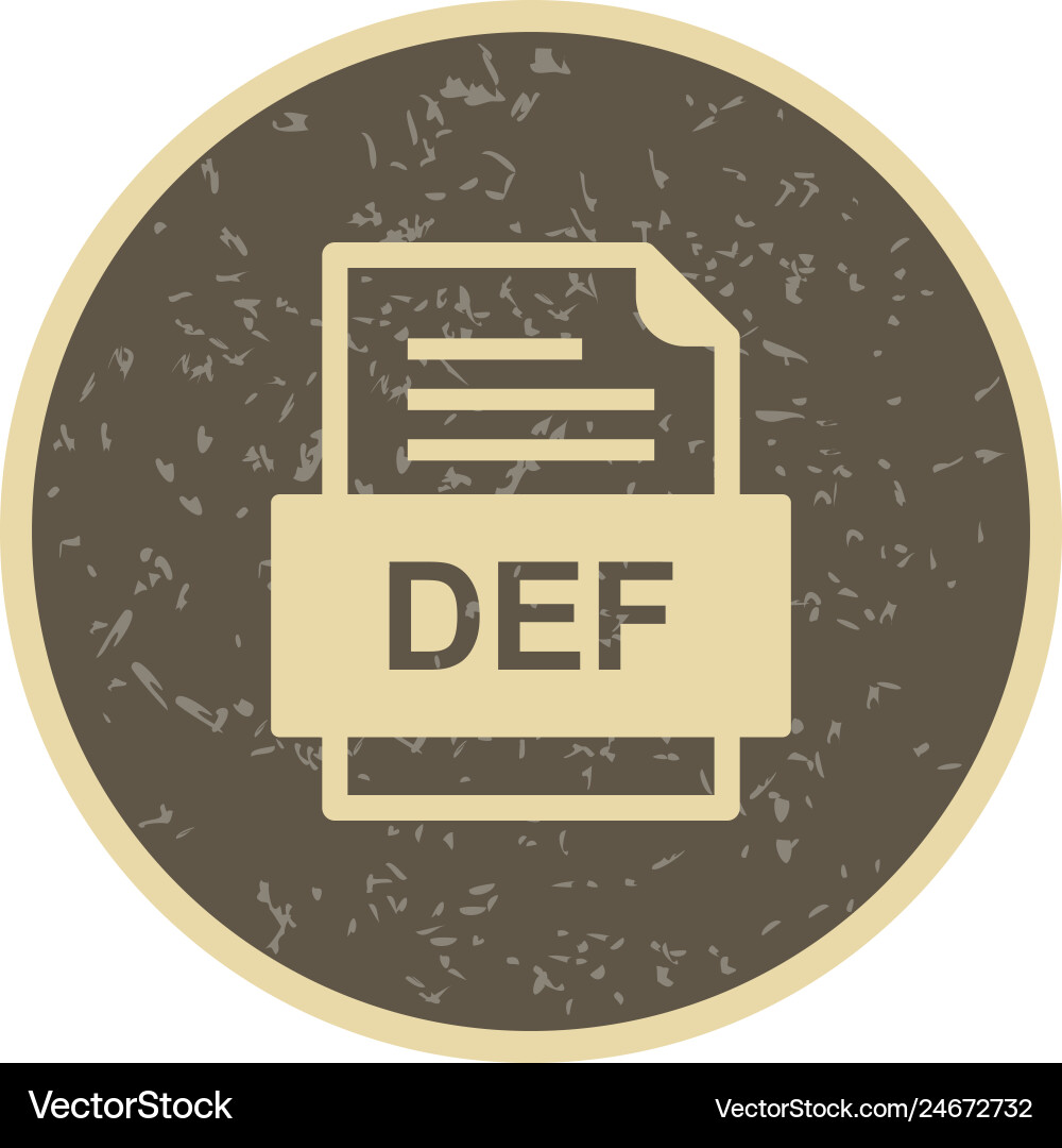 Def file document icon vector image